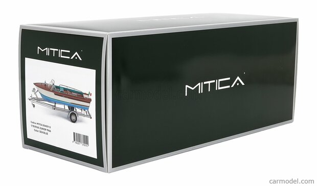 Mitica 1:18 Riva Junior 1966 - Motorboot met trailer - Ivory Sea blue.