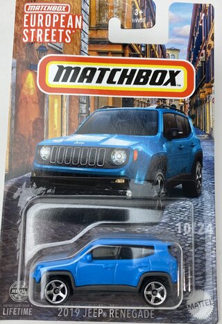 Matchbox 1:64 Jeep Renegade 2016 blauw - Best of Europe series no 2