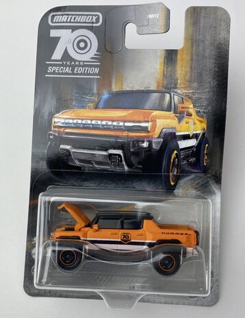 Matchbox 1:64 Hummer EV 2022 oranje - Matchbox 70 Years Special Edition no 3/5