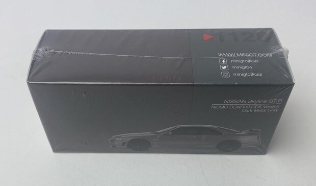 Mini GT 1:64 NISSAN Skyline GT-R Dark Metal Gray (NISMO BCNR33 CRS Version) RHD