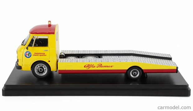 Mitica 1:43 Alfa Romeo A12 ( F12) oprijwagen tweede serrie 1977 - Assitenza clienti sportive -geel rood