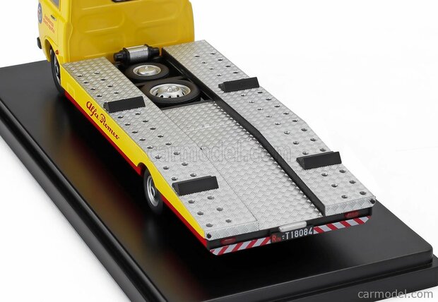 Mitica 1:43 Alfa Romeo A12 ( F12) oprijwagen tweede serrie 1977 - Assitenza clienti sportive -geel rood