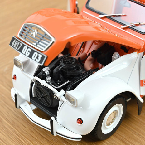 Norev 1:18 Citroen 2CV Spot 1976 wit / oranje. Levering 10-2026