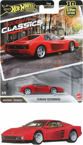 Hotwheels 1:64 Ferrari Testa Rossa 1984 rood - Car Culture Modern Classics  2/5