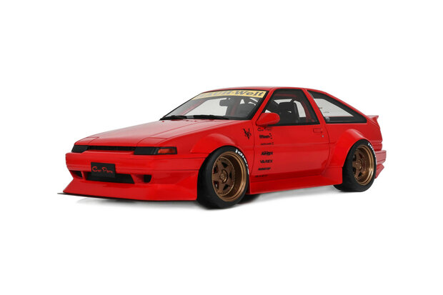 Otto Project Car 1:18 Toyota AE86 Sprinter Trueno Widebody Ferrari Rosso Corsa 1986