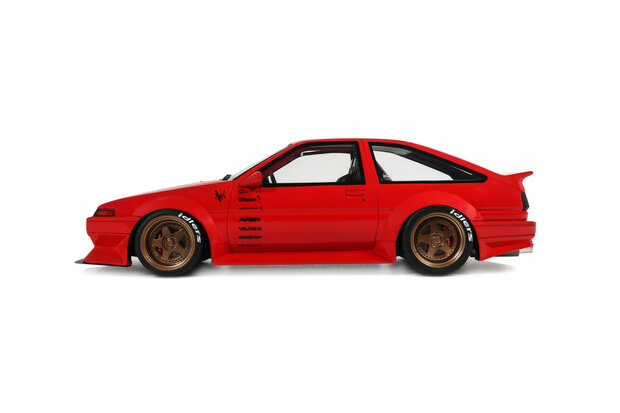 Otto Project Car 1:18 Toyota AE86 Sprinter Trueno Widebody Ferrari Rosso Corsa 1986