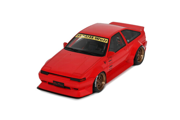 Otto Project Car 1:18 Toyota AE86 Sprinter Trueno Widebody Ferrari Rosso Corsa 1986