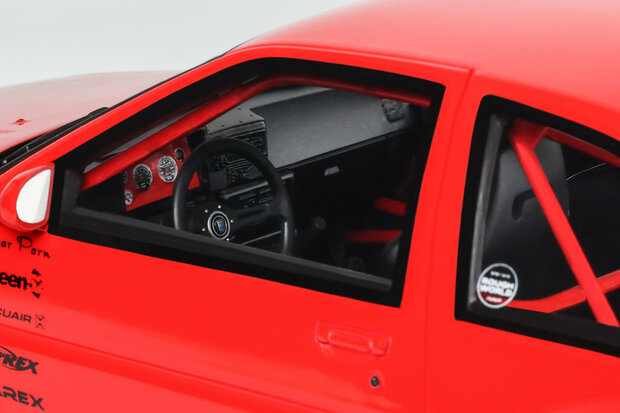 Otto Project Car 1:18 Toyota AE86 Sprinter Trueno Widebody Ferrari Rosso Corsa 1986
