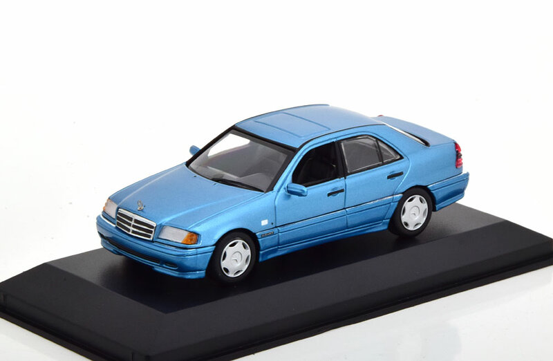 Maxichamps 1:43 Mercedes Benz C-Klasse 1997 blauw Metallic 