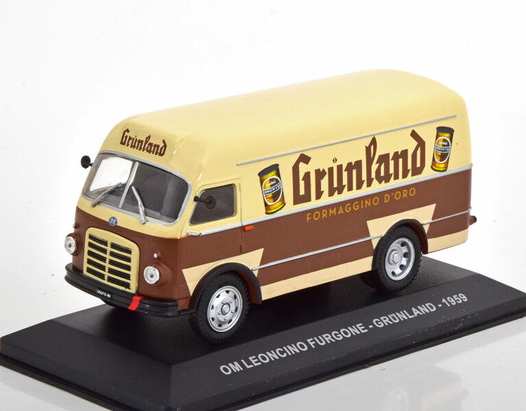 Atlas 1:43 OM Leoncino Furgone Grunland 1959 bruin beige