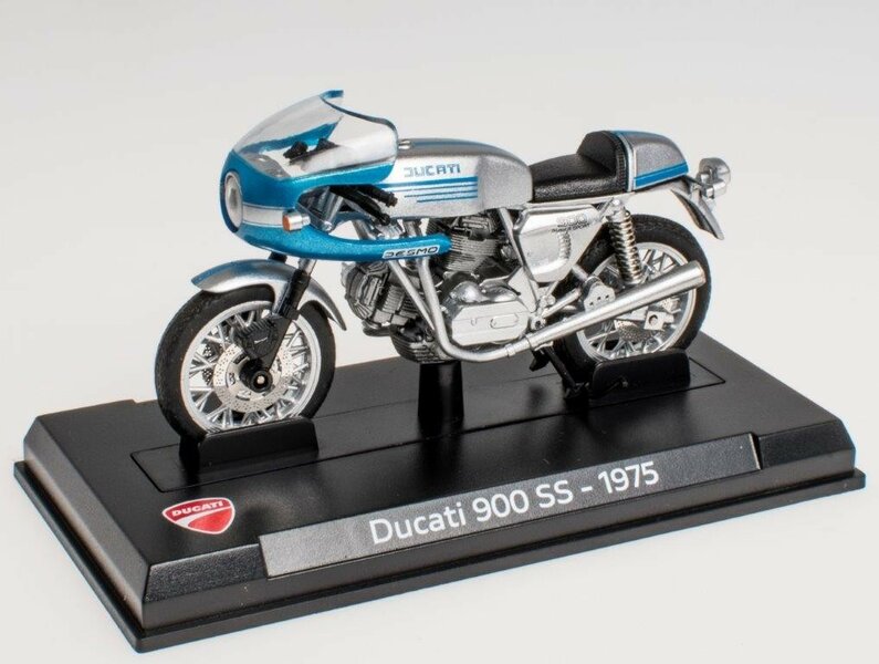 Atlas 1:24 Ducati 900 SS blauw zilver 1975