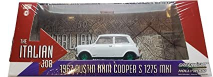 Greenlight 1:43 Austin Mini Cooper S 1275 MKI 1967 The Italian Job 1969 wit Green Machine