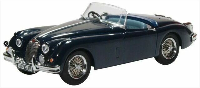 Oxford 1:43 Jaguar XK150 Roadster donkerblauw