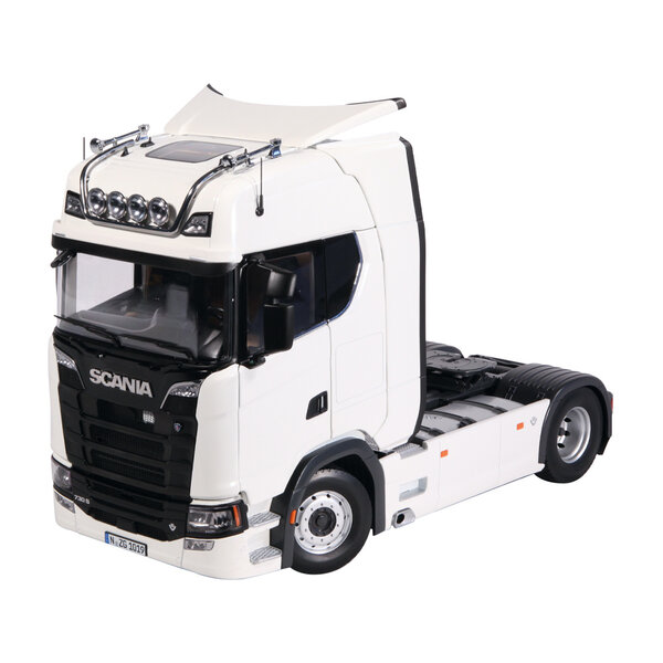 NZG 1:18 Scania V8 730S 4X2 V8 Satelzugmachine wit