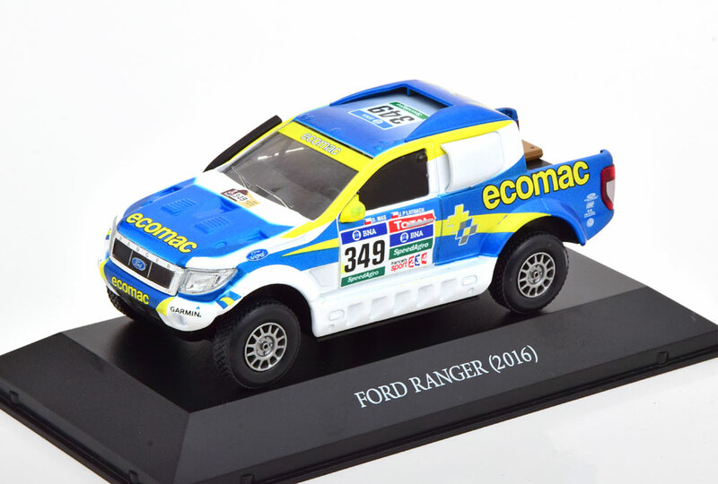 Atlas 1:43 Ford Ranger Dakar no 349 Daniel Mas Valdes Chile 2016 in blisterverpakking