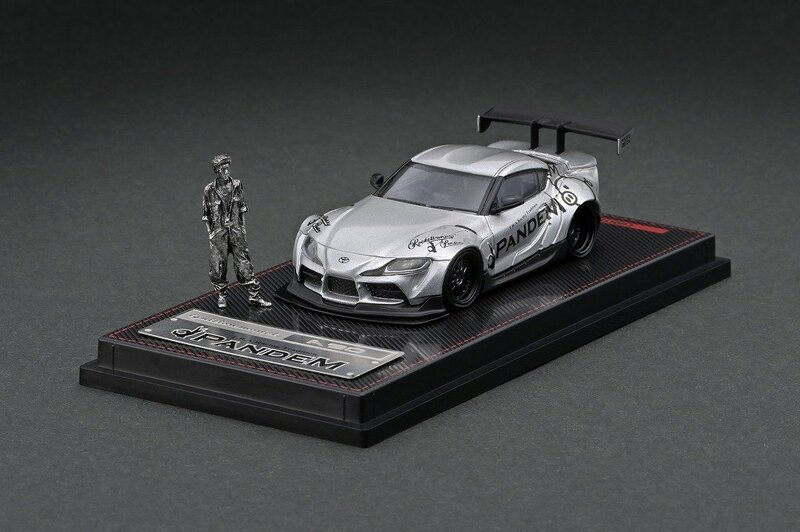 Ignition Model 1:64 Toyota Pandem Supra ( A90) zilver with Mr Miura