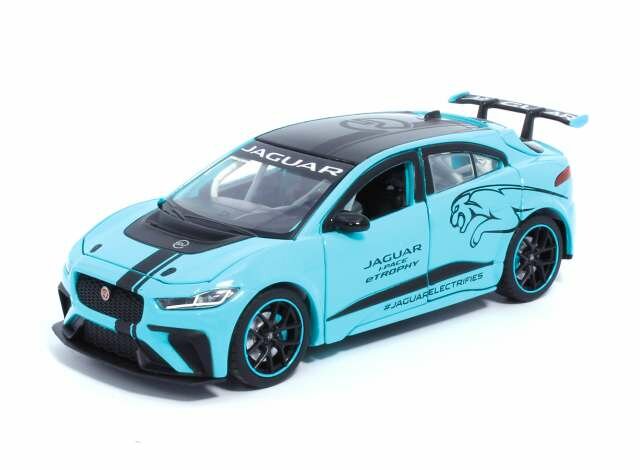 Tayumo 1:32 Jaguar i-Pace Etrophy blauw in window box