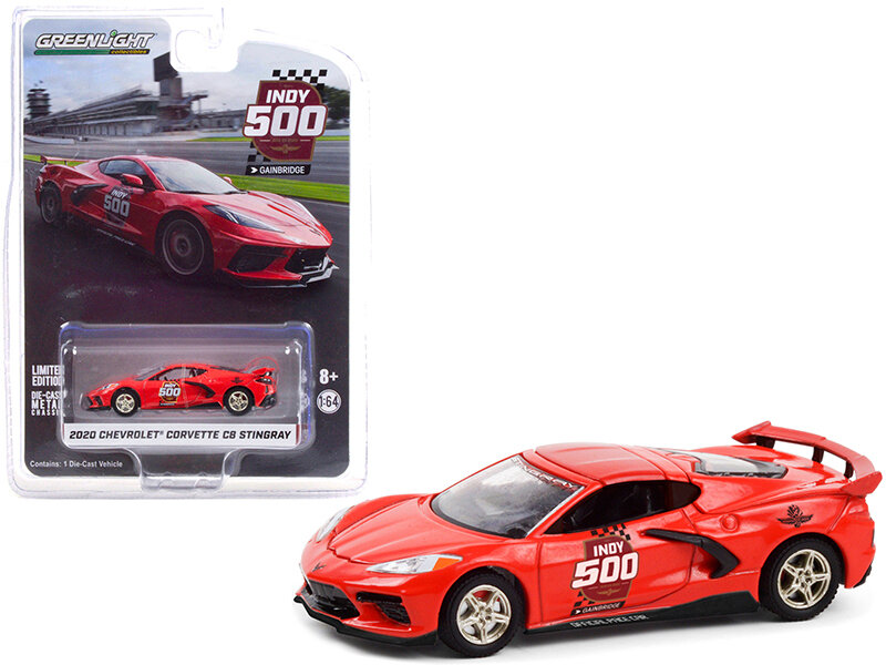 Greenlight 1:64 Chevrolet Corvette C8 Stingray 104th Running of The Indianapolis 500 Official Pace Car 2020 rood