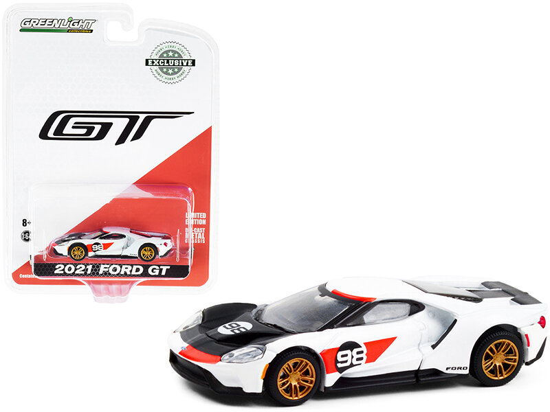 Greenlight 1:64 Ford GT no 98 2021, Ford GT Heritage Edition - Ken Miles and Lloyd Ruby 1966 - 24H of Daytona MKII