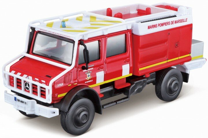 Bburago 1:50 Mercedes Benz Unimog U5000 Emergency Marins Pompiers De Marseille, Feuerwehr (F)