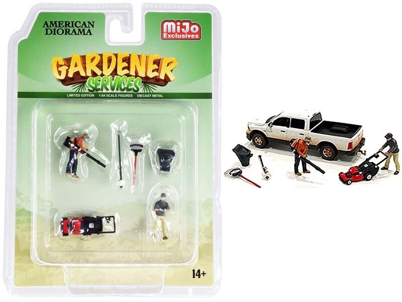 American Diorama 1:64 Gardener Services Figuur set