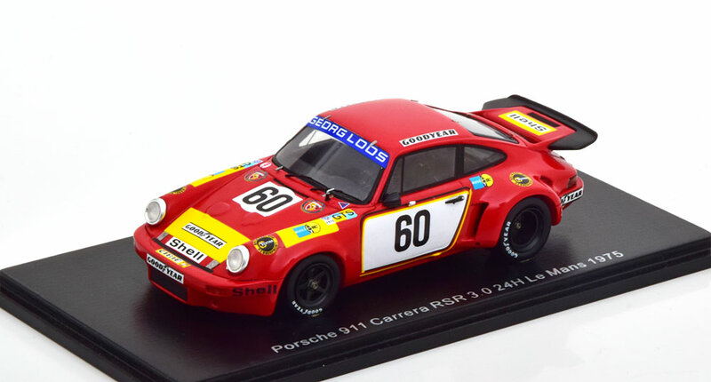 Spark 1:43 Porsche 911 Carrera RSR 3.0 no 60 Hezemans Schurti 1975 24 Le Mans