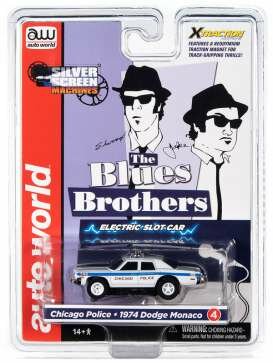 Auto World 1:64 Dodge Monaco 1974 Blues Brother Chicago Police Bluesmobile Silver Screen Machines Thunderjet xXTraction release 36