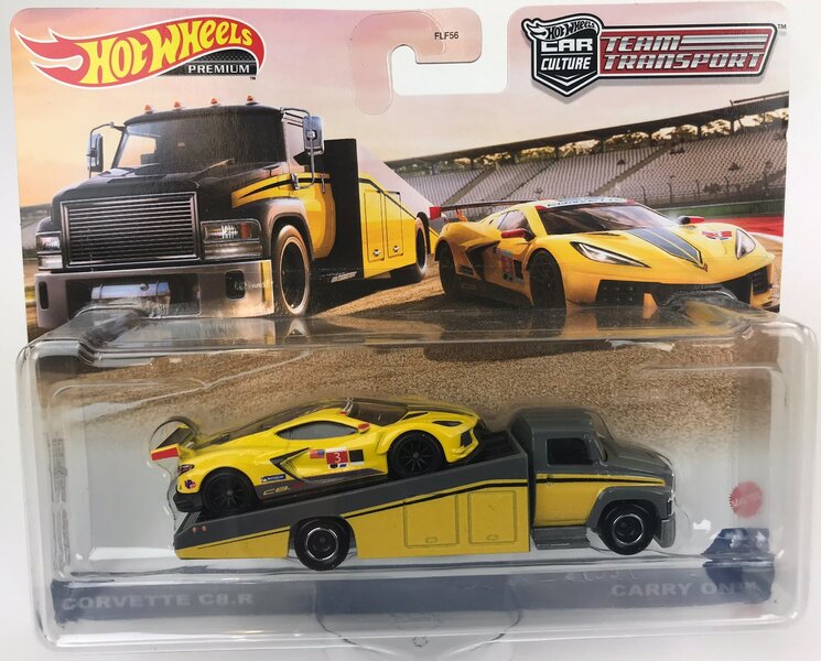 Hotwheels 1:64 Chevrolet Corvette C8 R met Carry On Truck, Team Transport no 36 