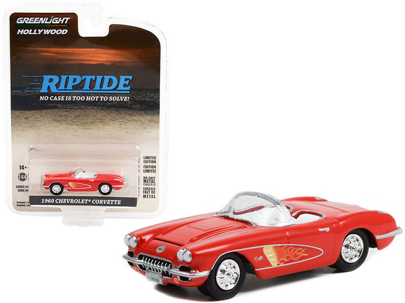 Greenlight 1:64 Chevrolet Corvette C1 &quot;Riptide No Case is Too Hot To Solve&quot;  1984-86 TV Series. Hollywood series 34