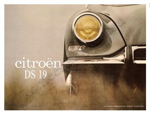 Tin Sign 30x40 Citroen DS Phare				