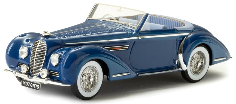 ESVAL 1:43 Delahaye 135MS Vedette Cabriolet 1948 blauw metallic