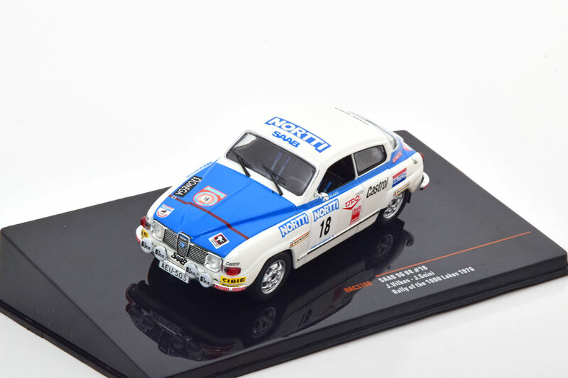 IXO 1:43 Saab 96 V4, No.18, J. Vilkas / J. Soini, 1000 Lakes Rally, 1976