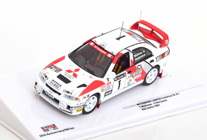 IXO 1:43 Mitsubishi Lancer Evo IV No 1 T. M&auml;kinen / S. Harjanne 1997,  Rally 25th RAC Anniversary