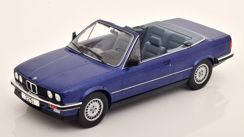 MCG 1:18 BMW 325i E30 Cabrio blauw metallic