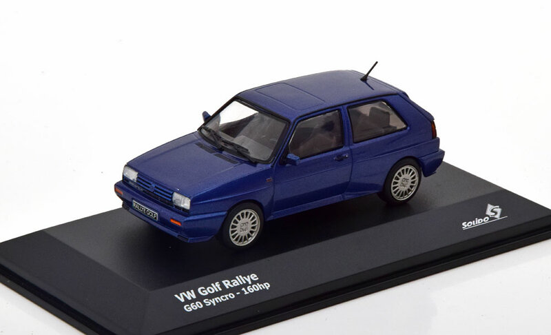 Solido 1:43 Volkswagen Golf II G60 Rally 1989 blauw metallic