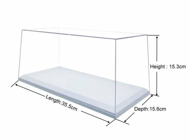 Triple9 1:18 Big Stackable Show case - Vitrine met witte bodem (car not included) Vitrine 35.0x15.3x15.6 (Base surface inside 33x13cm)