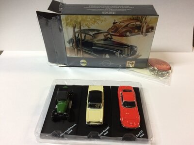 Atlas 1:87 Set 3 Opel Kadett A, Opel GT en Opel Laubfrosch