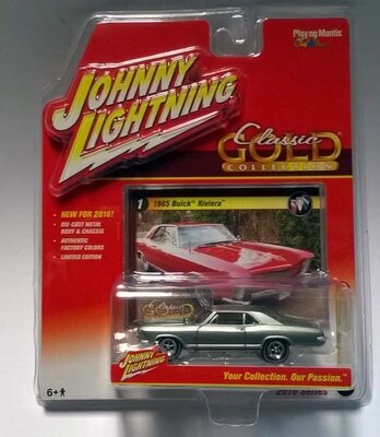 Johnny Lightning 1:64 Buick Riviera 1965 lichtgroen