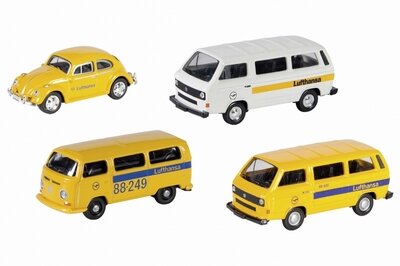 Schuco 1:87 Volkswagen Lufthansa set 4 autos