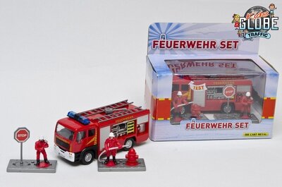 Kids Globe Brandweer Tankautospuit met accessoires ( Duits)