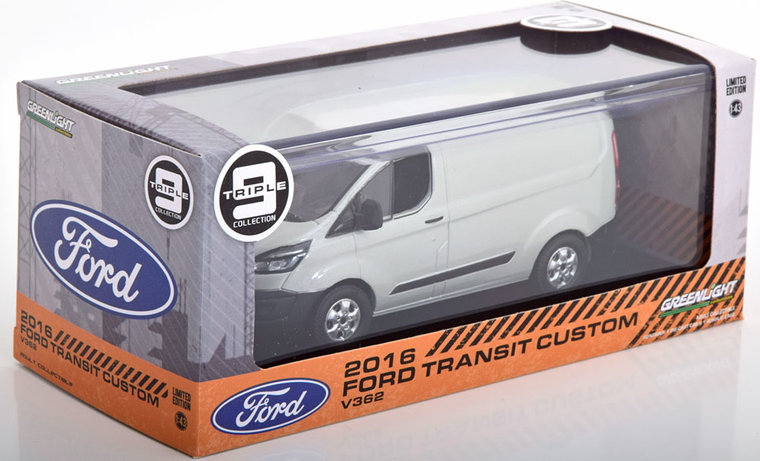 Greenlight 1:43 Ford Transit Custom V362 2016 zilver 