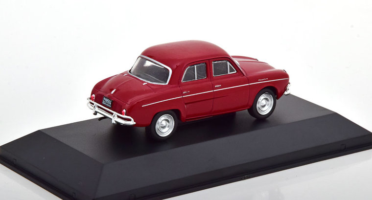 Atlas 1:43 Renault Dauphine 1965 donkerrood in blisterverpakking 