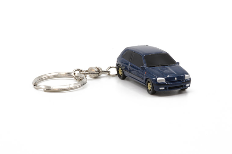 Z Models 3 inch Sleutelhanger RENAULT CLIO WILLIAMS donkerblauw. Diecast Model