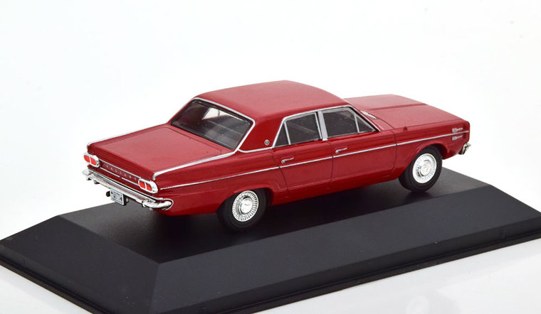 Atlas 1:43 Chrysler Valiant 4 1967 rood, in blisterverpakking