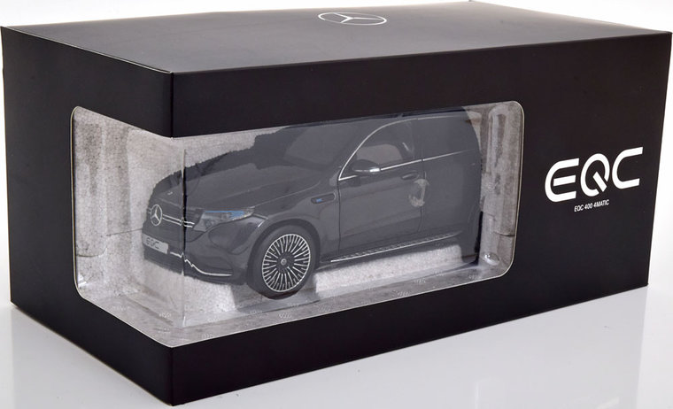 NZG 1:18 Mercedes Benz EQC 400 4Matic met Verlichting donkergrijs metallic, in dealer verpakking