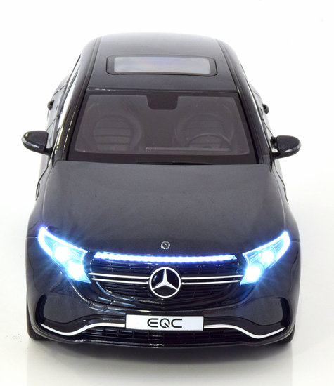 NZG 1:18 Mercedes Benz EQC 400 4Matic met Verlichting donkergrijs metallic, in dealer verpakking