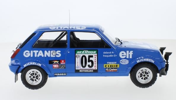 IXO 1:18 Renault 5 Alpine No.5, Gitanes, Rallye Bandama G. Frequelin J. Delaval 