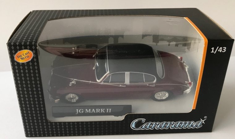 Cararama 1:43 Jaguar MARK II &quot;Inspector Morse&quot; TV serie bordeaux 