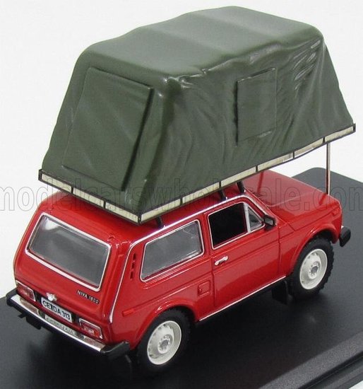 IST Modellen 1:43 Lada Niva met Daktent 1981 rood