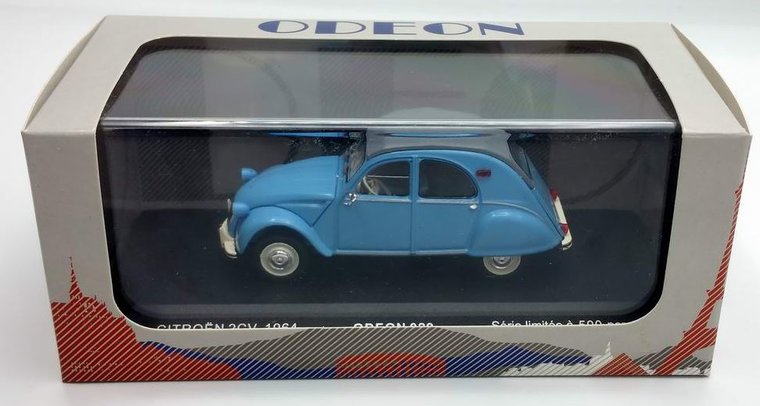 Odeon 1:43 Citroen 2 CV 1964 blauw, product by IXO